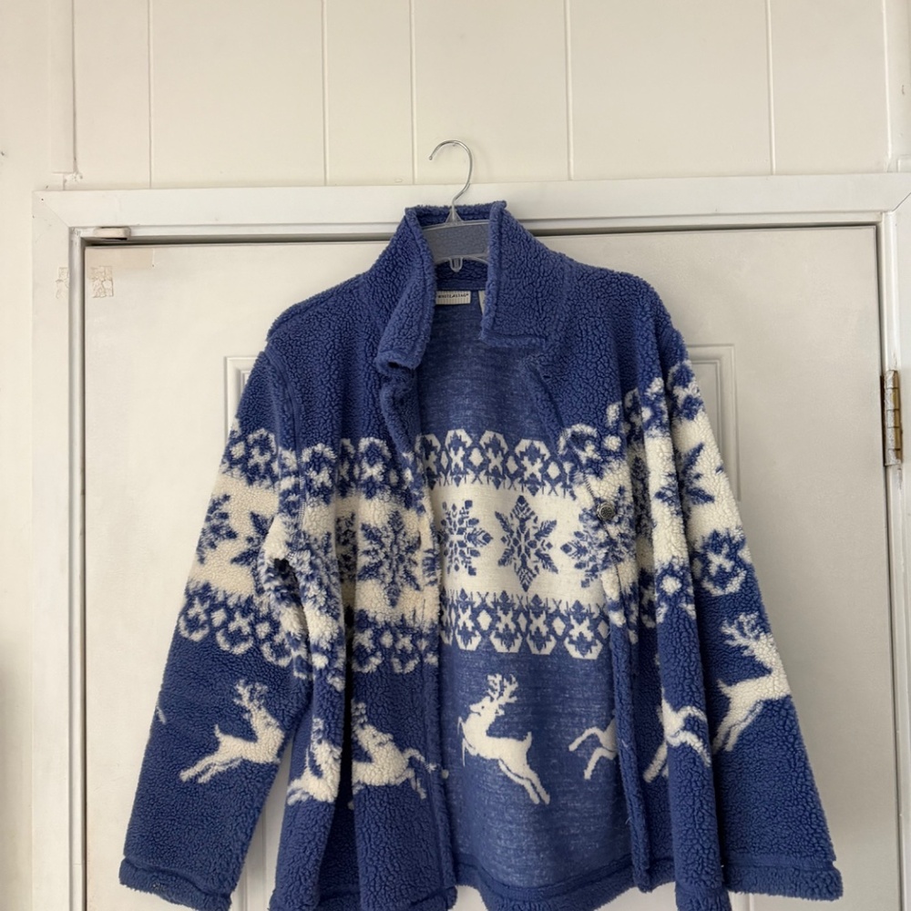 Soft periwinkle White Stag Periwinkle winter cute long sleeve cute sweater Fleec - Picture 2 of 4